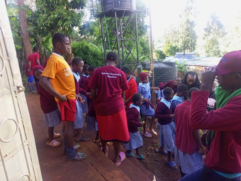 Kambui School entertainment team and learners