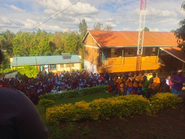 School assembly at Kambui School for the Hearing Impaired